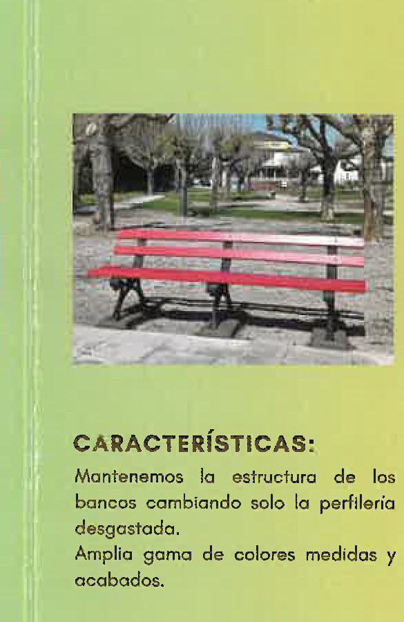 Banco Otaullo rojo en parque